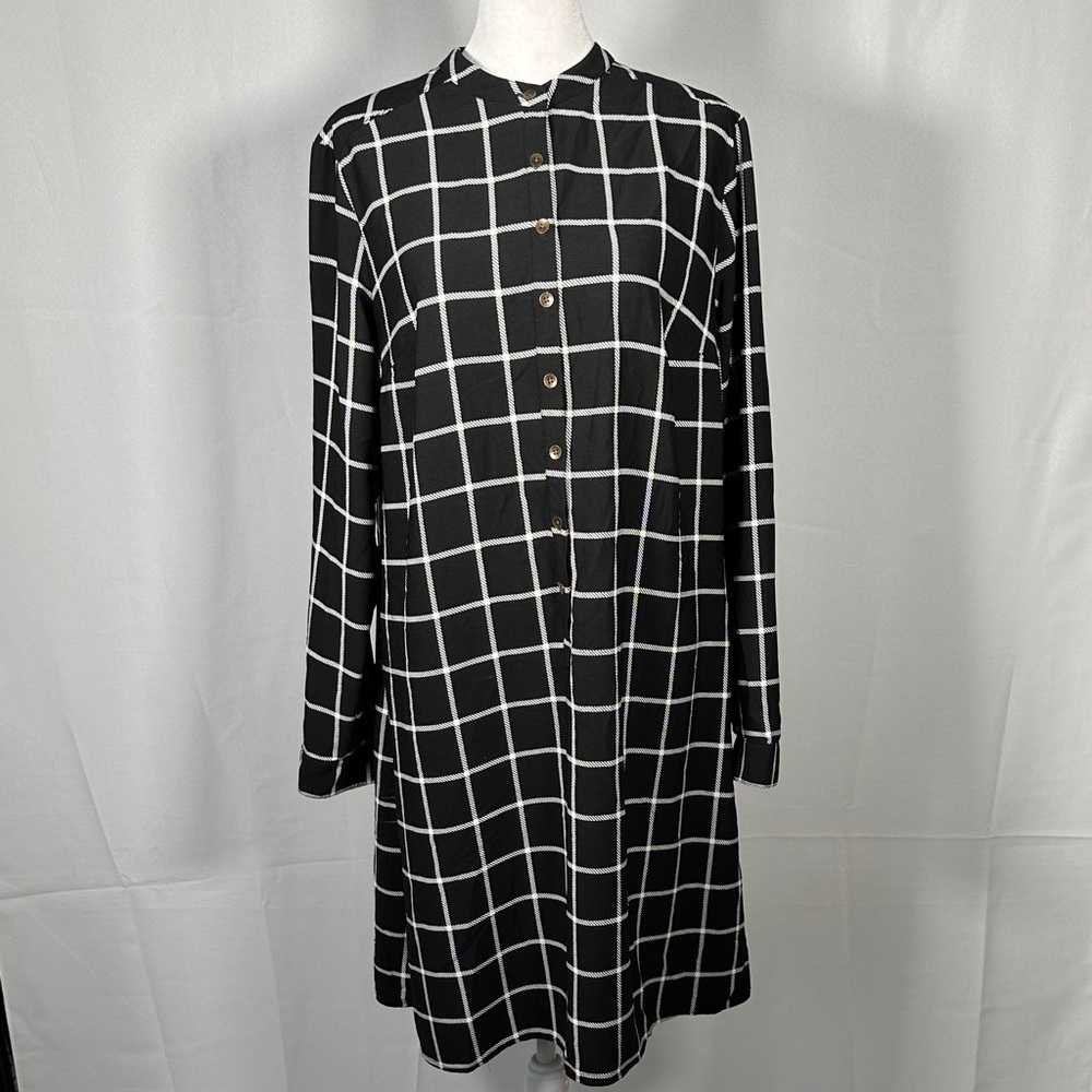 Black and White Checkered Dress Size L / Merona